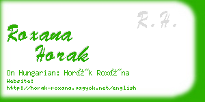 roxana horak business card